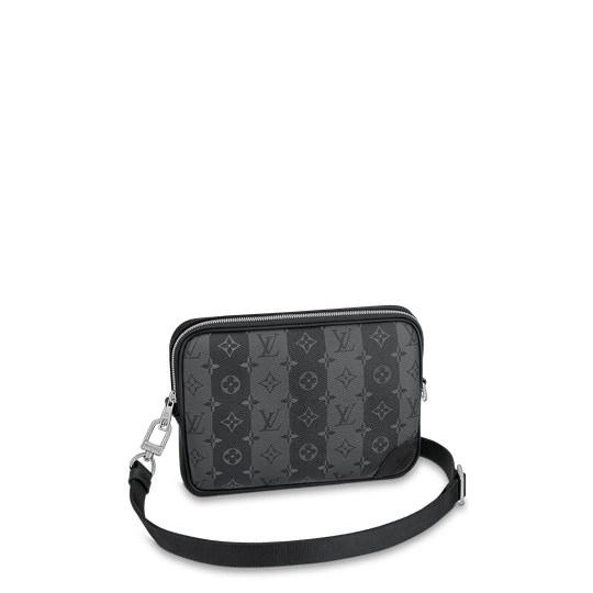 Utilitary Backpack Monogram Stripes Eclipse Leather Bag - Leather Men's Handbag - Bagsfits