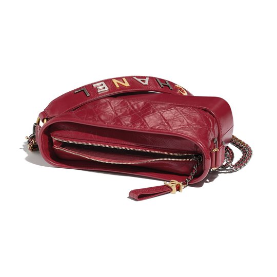 Red Calfskin Gabrielle Hobo Bag - Leather's Women Shoulder Bag