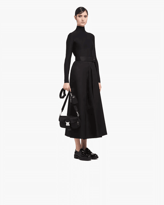 Prd Pocket Nylon And Brushed Leather Bag - Leather Women's Handbag