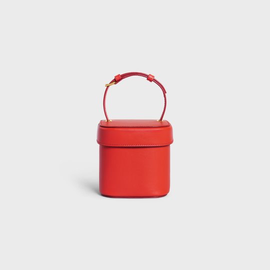 Bright Red Small Box Cuir Triomphe In Smooth Calfskin - Leather Women's Handbag - Bagsfits