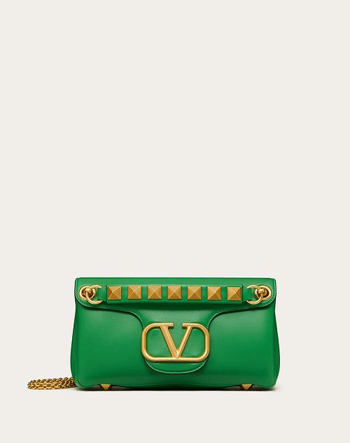 Stud Sign Nappa Shoulder Bag - Leather Women's Handbag - Bagsfits