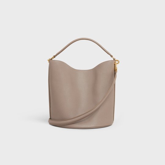 Pebble Bucket 16 Bag In Supple Grained Calfskin - Leather Women's Handbag - Bagsfits