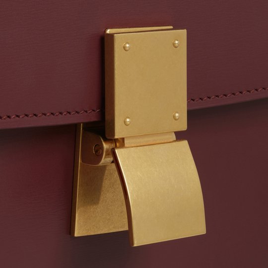 Burgundy Teen Classic Bag In Box Calfskin - Leather Women's Handbag - Bagsfits