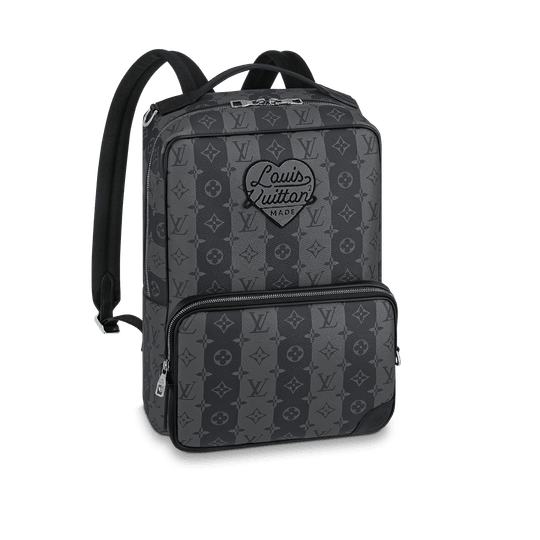 Utilitary Backpack Monogram Stripes Eclipse Leather Bag - Leather Men's Handbag - Bagsfits