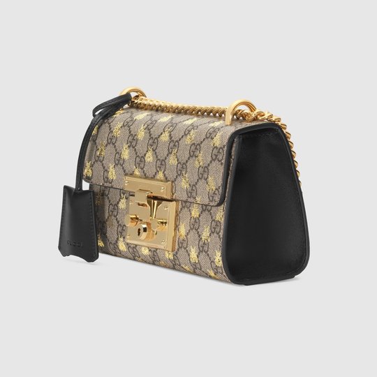 Padlock Small GG Bees Shoulder Bag - Leather Women's Handbag