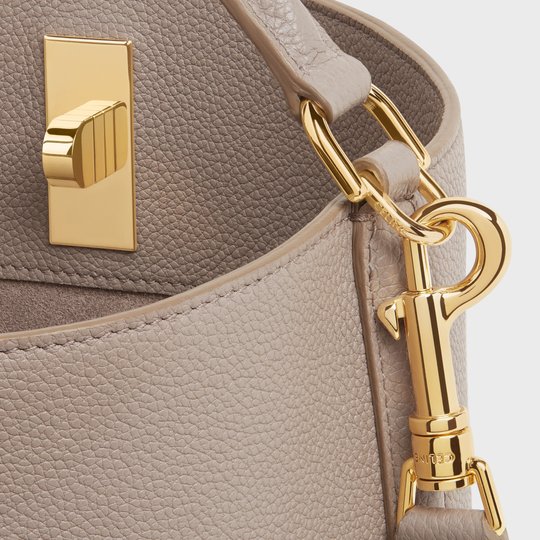 Pebble Bucket 16 Bag In Supple Grained Calfskin - Leather Women's Handbag - Bagsfits