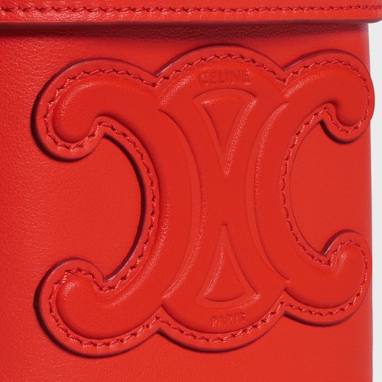 Bright Red Small Box Cuir Triomphe In Smooth Calfskin - Leather Women's Handbag - Bagsfits