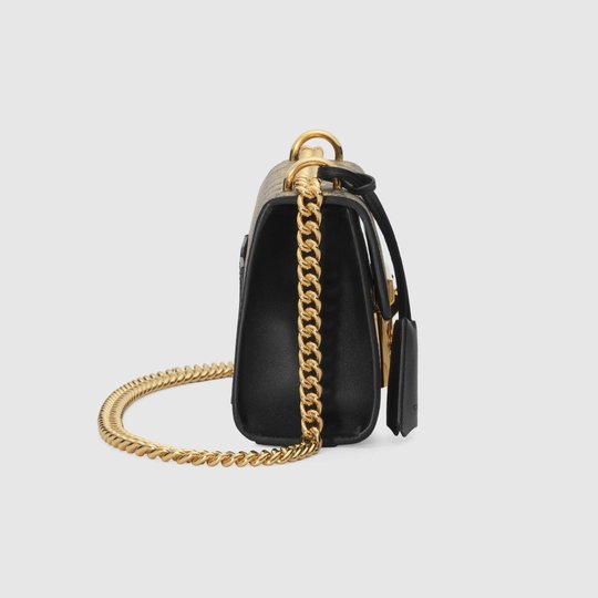 Padlock Small GG Bees Shoulder Bag - Leather Women's Handbag