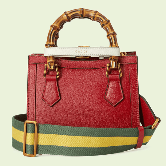 Red Diana Mini Tote Bag - Leather Women's Handbag - Bagsfits