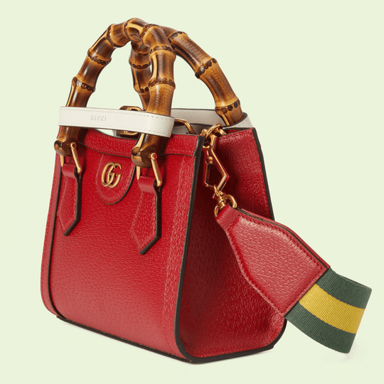 Red Diana Mini Tote Bag - Leather Women's Handbag - Bagsfits