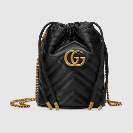 GG Marmont Mini Bucket Bag - Leather Women's Handbag - Bagsfits