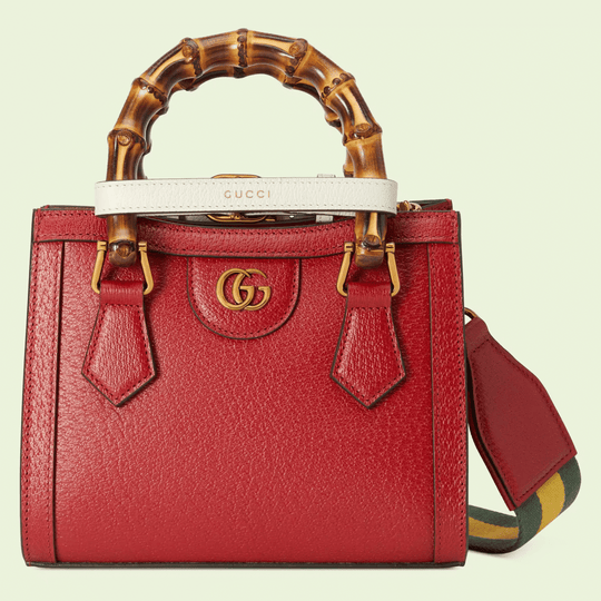 Red Diana Mini Tote Bag - Leather Women's Handbag - Bagsfits
