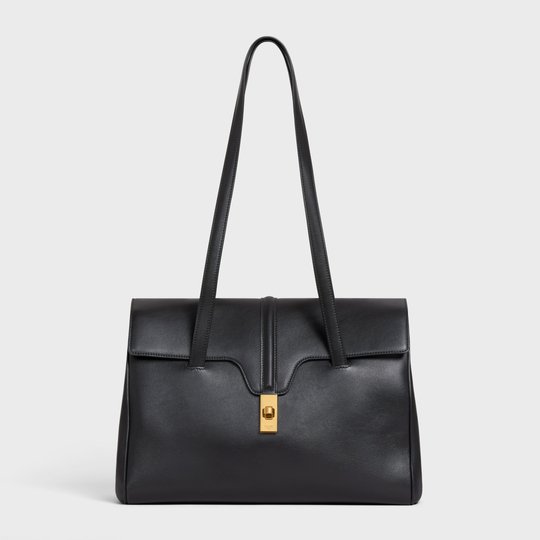 Black Medium Soft 16 Bag In Smooth Calfskin - Leather Women's Handbag - Bagsfits