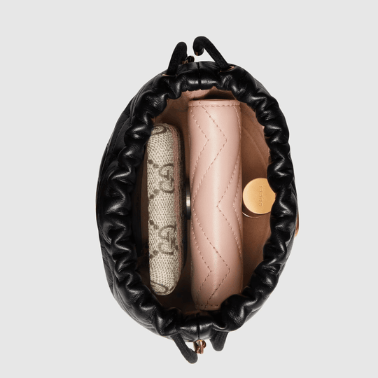 GG Marmont Mini Bucket Bag - Leather Women's Handbag - Bagsfits