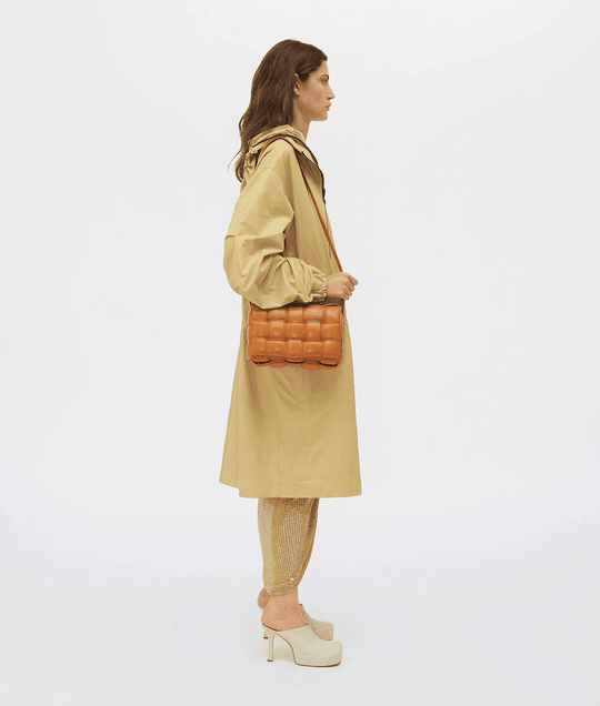 Clay Padded Cassette Leather Bag - Leather Women's Handbag - Bagsfits