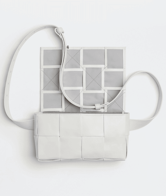 White Cassette Leather Bag - Leather Men's Handbag - Bagsfits