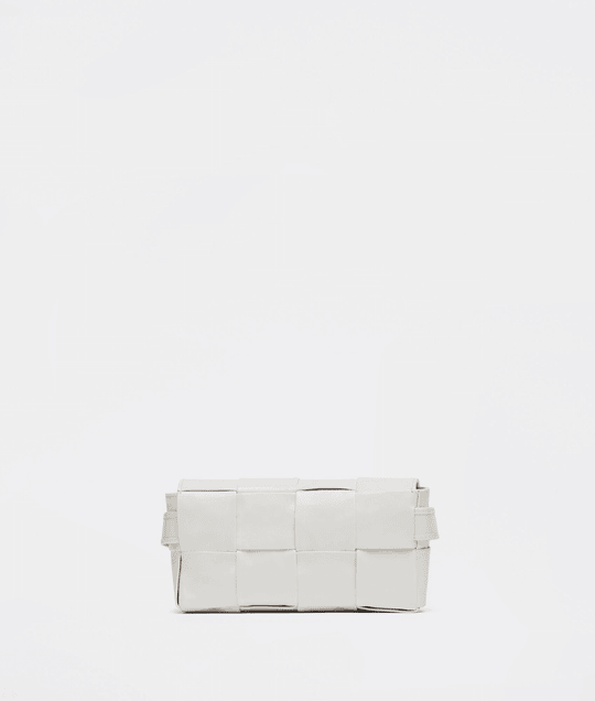 White Cassette Leather Bag - Leather Men's Handbag - Bagsfits