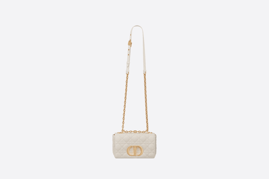 Ivory Supple Cannage Calfskin Small Caro Bag - Women’s Leather Bag