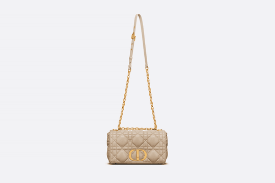 Natural Macrocannage Calfskin Medium Caro Bag - Leather Women's Handbag - Bagsfits