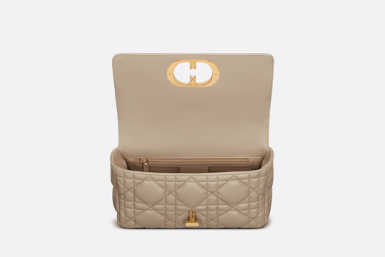 Natural Macrocannage Calfskin Medium Caro Bag - Leather Women's Handbag - Bagsfits