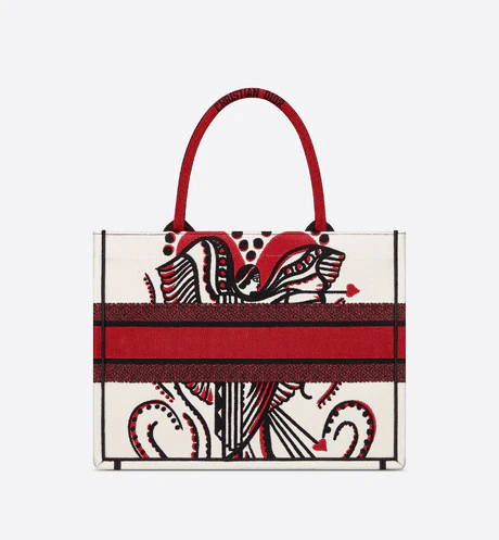 Latte Multicolor Cupidon Medium Book Tote Bag - Leather Women's Handbag - Bagsfits