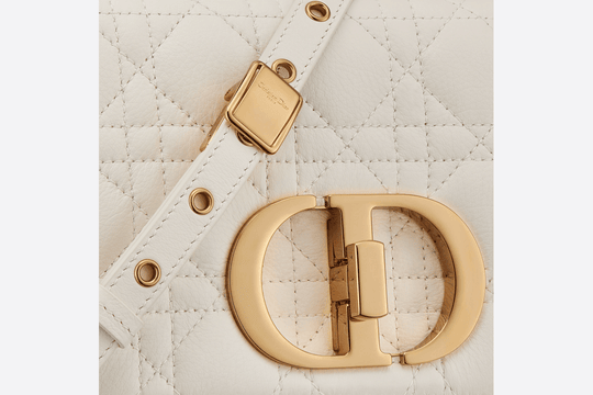 Ivory Supple Cannage Calfskin Small Caro Bag - Women’s Leather Bag