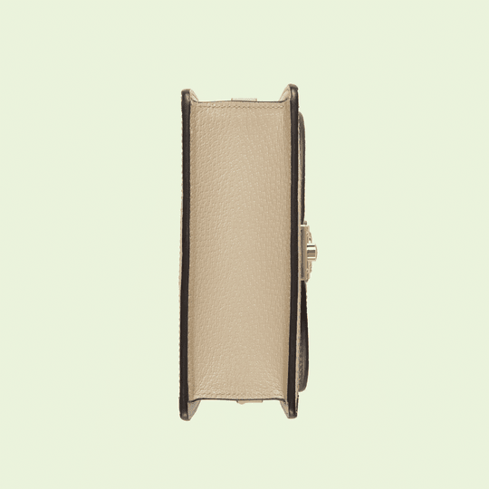 Beige & White Ophidia GG Mini Shoulder Bag - Leather Women's Handbag - Bagsfits
