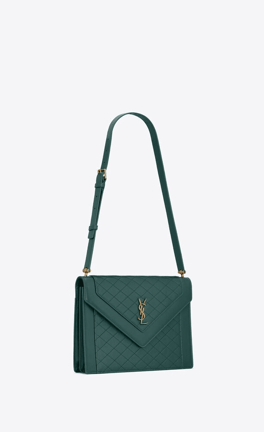 Gaby Satchel In Quilted Lambskin Leather Bag - Leather Women's Handbag - Bagsfits