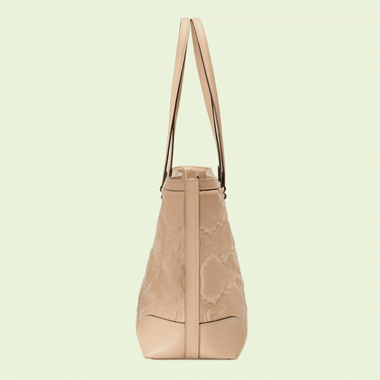 Beige GG Matelassé Leather Medium Tote Bag - Leather Women's Handbag - Bagsfits