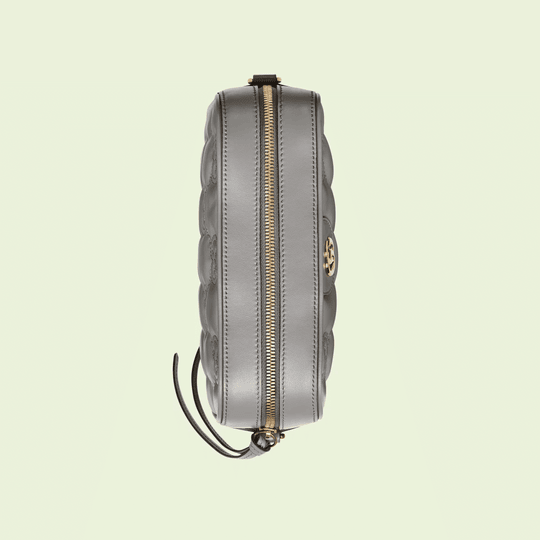 Dusty Grey GG Matelassé Leather Shoulder Bag - Leather Women's Handbag - Bagsfits