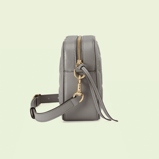 Dusty Grey GG Matelassé Leather Shoulder Bag - Leather Women's Handbag - Bagsfits