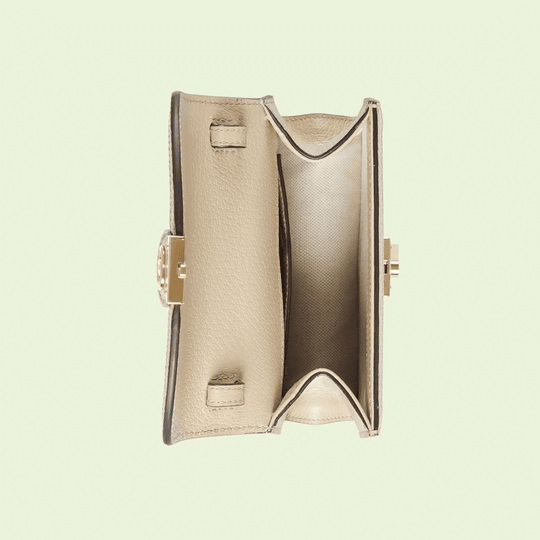 Beige & White Ophidia GG Mini Shoulder Bag - Leather Women's Handbag - Bagsfits
