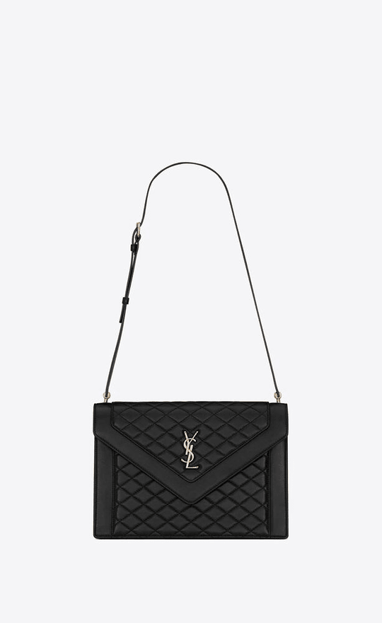Gaby Satchel In Quilted Lambskin Leather Bag - Leather Women's Handbag - Bagsfits