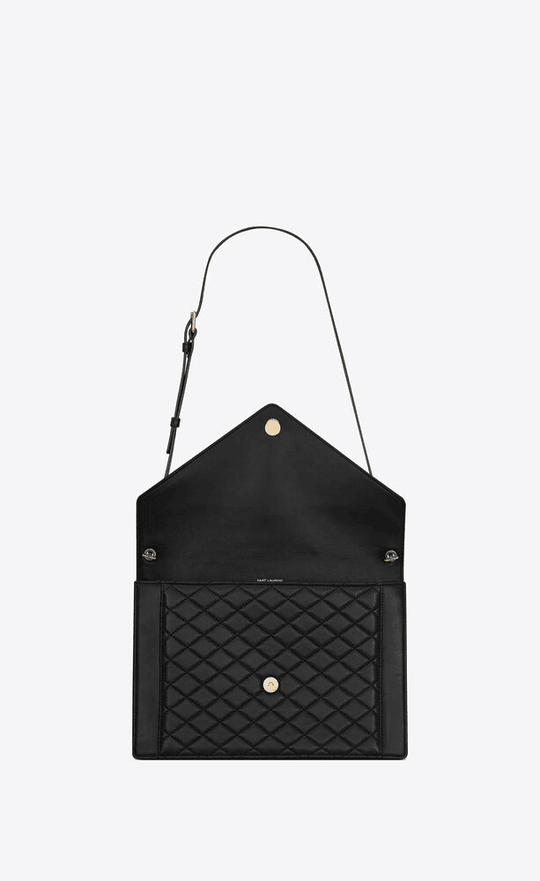 Gaby Satchel In Quilted Lambskin Leather Bag - Leather Women's Handbag - Bagsfits