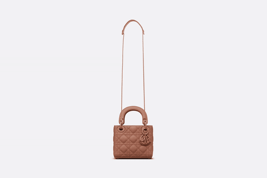 Blush Ultramatte Cannage Calfskin Mini Lady Bag - Leather Women's Handbag - Bagsfits