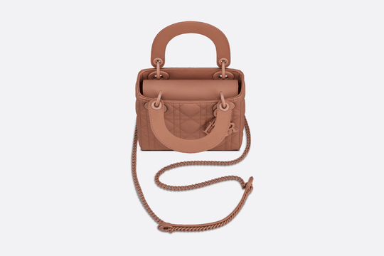 Blush Ultramatte Cannage Calfskin Mini Lady Bag - Leather Women's Handbag - Bagsfits