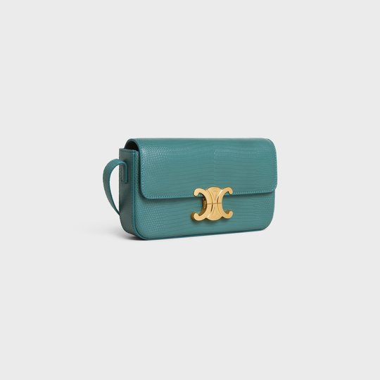 Green Smoke Triomphe Shoulder Bag In Lizard - Leather Women's Handbag - Bagsfits