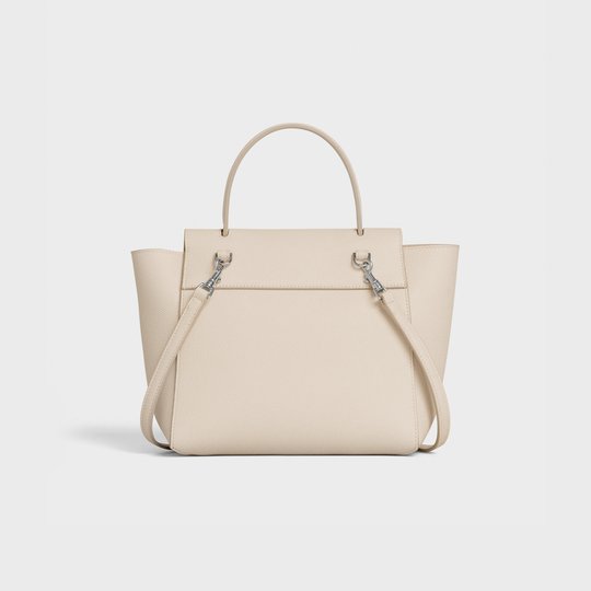 Ivory Nano Belt Bag In Grained Calfskin - Leather Women's Handbag - Bagsfits