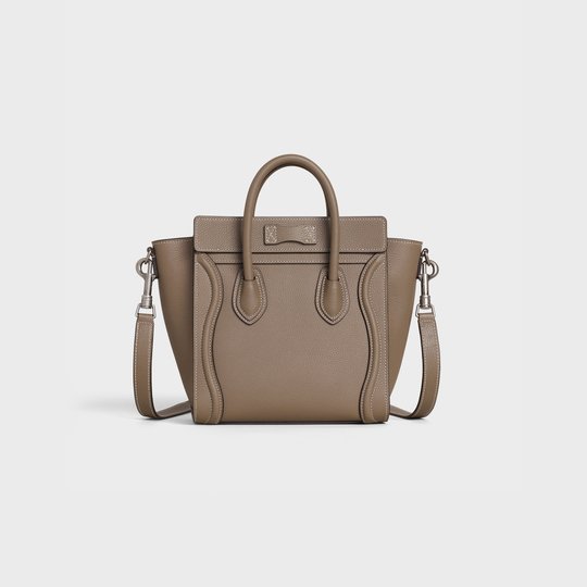 Souris Nano Luggage Bag In Drummed Calfskin - Leather Women's Handbag - Bagsfits