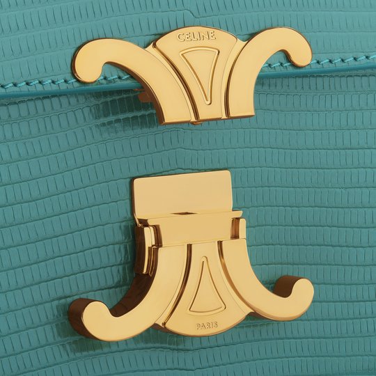 Green Smoke Triomphe Shoulder Bag In Lizard - Leather Women's Handbag - Bagsfits