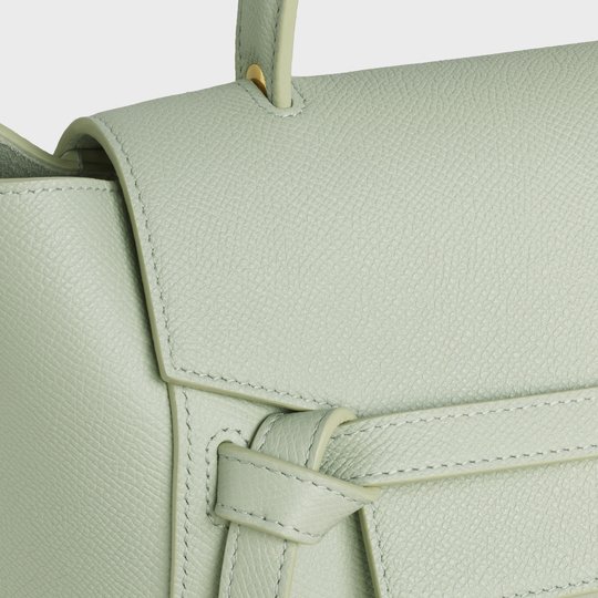 Vert D'eau Micro Belt Bag In Grained Calfskin - Leather Women's Handbag - Bagsfits