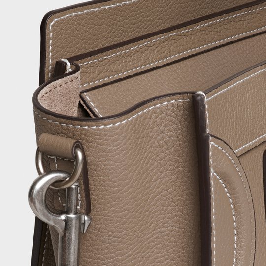 Souris Nano Luggage Bag In Drummed Calfskin - Leather Women's Handbag - Bagsfits