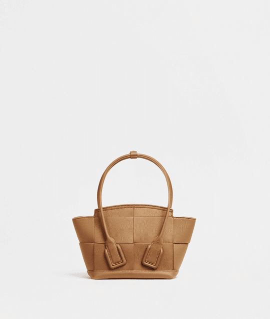 Caramel Arco Leather Bag - Leather Women's Handbag - Bagsfits