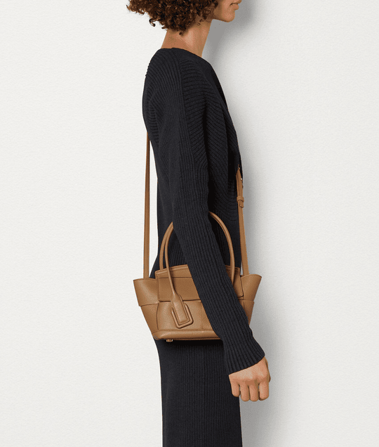 Caramel Arco Leather Bag - Leather Women's Handbag - Bagsfits