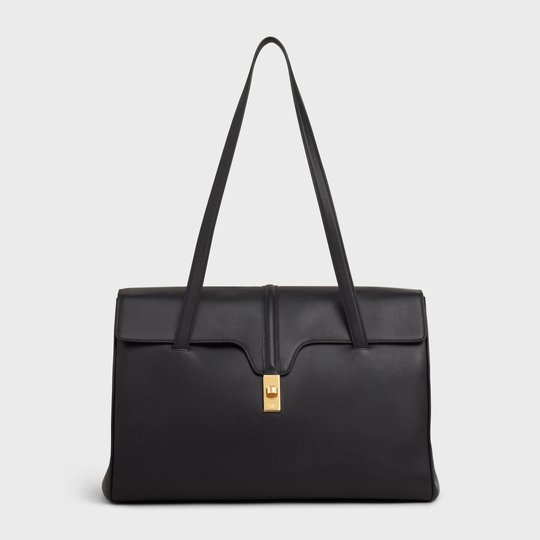Black Large Soft 16 Bag In Smooth Calfskin - Leather Women's Handbag - Bagsfits