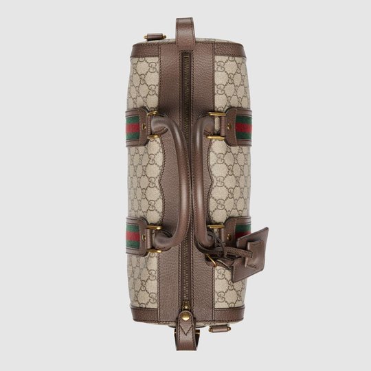 GG Small Duffle Bag With Web - Leather Men's Handbag