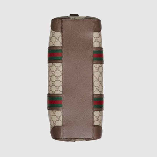 GG Small Duffle Bag With Web - Leather Men's Handbag