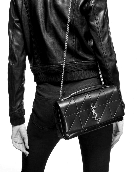Jamie Medium Carre Rive Gauche In Lambskin Leather Bag - Leather Women's Handbag - Bagsfits