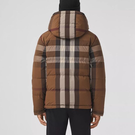 Reversible Check Nylon Puffer Jacket - Leather Men's Clothes - Bagsfits
