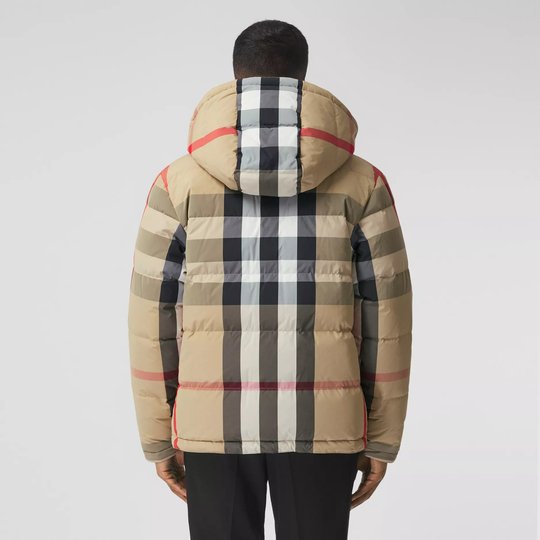 Reversible Check Nylon Puffer Jacket - Leather Men's Clothes - Bagsfits